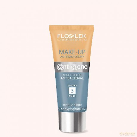 Floslek Anti Acne: Program Antybakteryjny - Make up matujący (03) (beżowy)