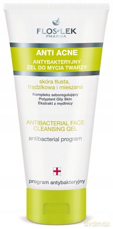 Floslek Anti Acne: Program Antybakteryjny - Żel do mycia twarzy