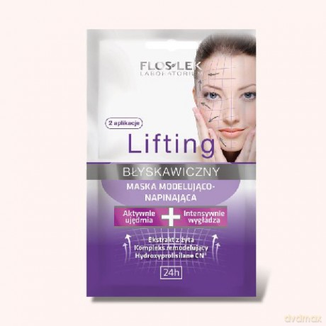 Floslek Błyskawiczny Lifting: Maska modelująco-napinająca - Lifting 24h