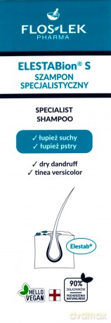 Floslek ELESTABion S - Szampon dermatologiczny, łupież suchy, łupież pstry