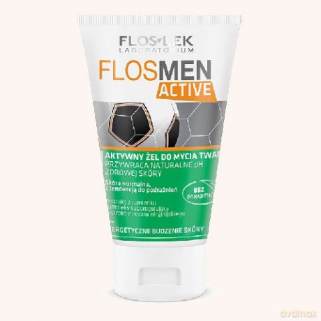 Floslek Men Active: Żel do mycia twarzy