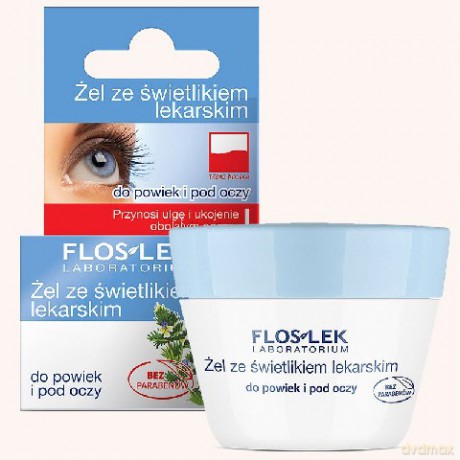 Floslek Pielęgnacja oczu: Żel ze świetlikiem do powiek (słoik)