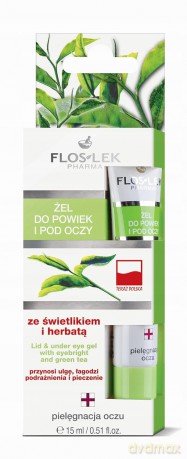 Floslek Pielęgnacja oczu Żel ze świetlikiem i herbatą do powiek (w tubce)