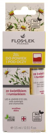 Floslek Pielęgnacja oczu Żel ze świetlikiem i rumiankiem do powiek (w tubce)