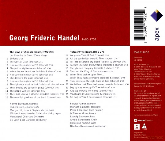 Yehudi Menuhin/Lithuanian Cham: Handel: The Ways Of Zion To Mourn [CD]