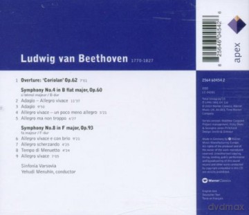 Yehudi Menuhin/Sinfonia Varsov: Beethoven: Sinfonien Nr.4+8 [CD]