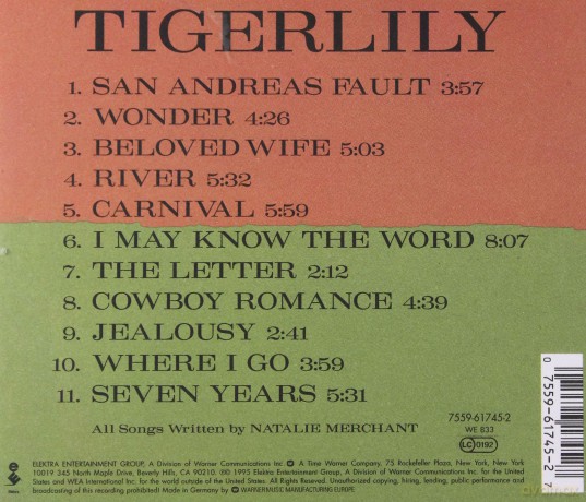 Natalie Merchant: Tigerlily [CD]