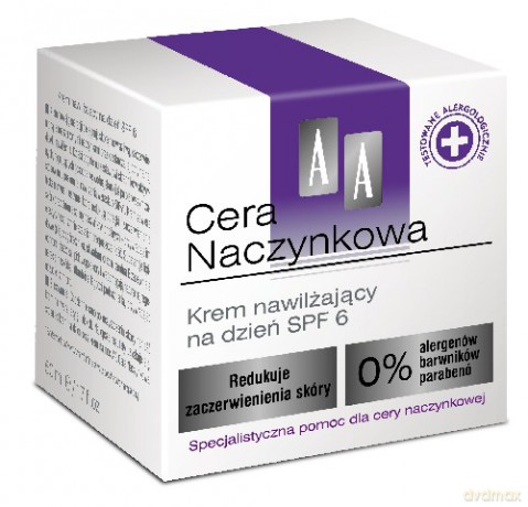 AA Cera Naczynkowa: Krem nawilżający na dzień SPF6, 50 ml