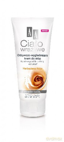 AA Ciało Wrażliwe: Herbaciana Róża - Odżywczo-wygładzający krem do stóp 75 ml