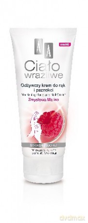 AA Ciało Wrażliwe Zmysłowa Malina: Odżywczy krem do rąk i paznokci 100 ml
