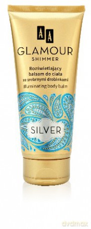 AA Glamour Shimmer: Balsam do ciała rozświetlający - Silver 200 ml