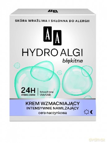 AA Hydro Algi Błękitne: Krem wzmacniający na dzień i noc - cera naczynkowa 50 ml
