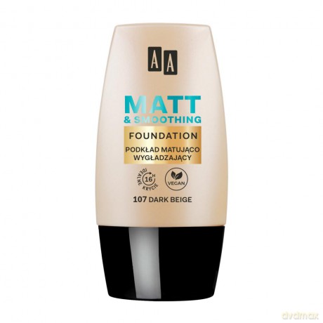 AA Make Up Matt: Podkład matująco-wygładzający (107) (Dark Beige) 30 ml
