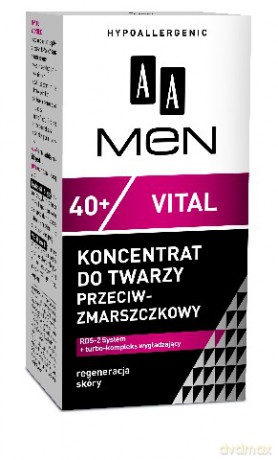 AA Men New 40+ Vital: Koncentrat do twarzy przeciwzmarszczkowy 50 ml