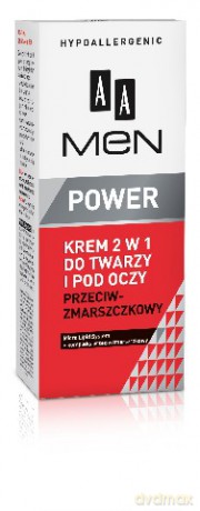 AA Men Power: Krem do twarzy i pod oczy 2w1 (przeciwzmarszczkowy) 50 ml