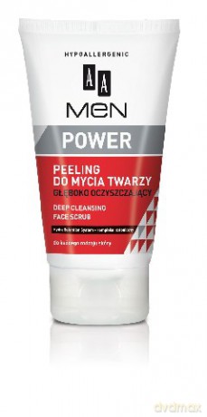 AA Men Power: Peeling do mycia twarzy - głęboko oczyszczający 150 ml