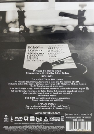 Metallica: S & M with San Francisco Symphony Orchestra [2DVD]