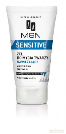 AA Men Sensitive: Żel do mycia twarzy (nawilżający) 150 ml