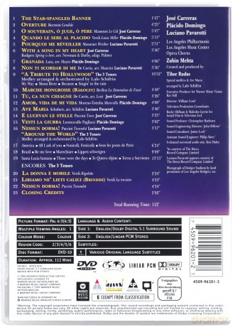 Metha/Carreras/Pavorotti/Domin: 3 Tenors With Metha In Conc.94 [DVD]