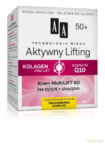 AA Technologia Wieku 50+ Aktywny Lifting - Krem MultiLift 6D na dzień 50 ml