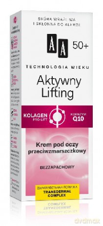 AA Technologia Wieku 50+ Aktywny Lifting - Krem przeciwzmarszczkowy pod oczy 15 ml