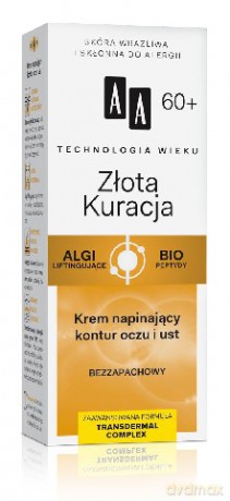 AA Technologia Wieku 60+ Złota Kuracja - Krem napinający kontur oczu i ust 15 ml