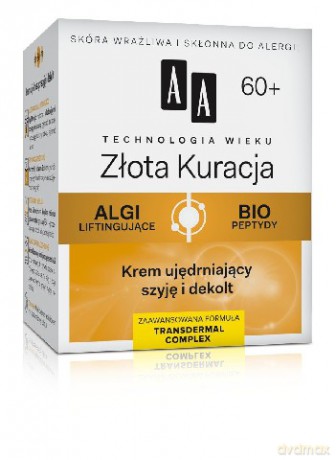 AA Technologia Wieku 60+ Złota Kuracja - Krem ujędrniający szyję i dekolt 50 ml