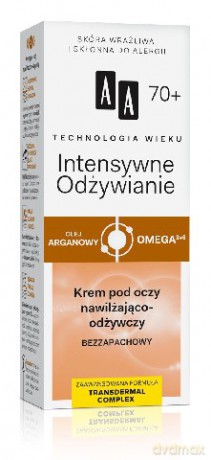 AA Technologia Wieku 70+ Intensywne Odżywianie: Krem nawilżająco-odżywczy pod oczy 15 ml