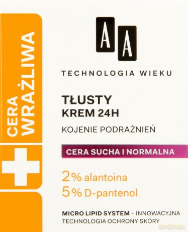 AA Technologia Wieku Cera Wrażliwa: Krem tłusty do cery normalnej i suchej 50 ml