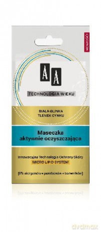 AA Technologia Wieku: Maseczka aktywnie oczyszczająca z białą glinką i tlenkiem cynku 10ml