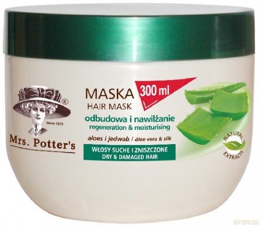 Mrs Potters: Maska do włosów - Aloes i Jedwab 250 ml