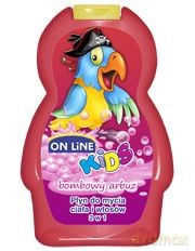 On Line Kids: Szampon 2w1 - Arbuz Bombowy 250 ml