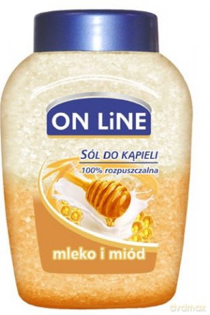 On Line: Sól do kąpieli - Mleko Miód 750 ml