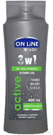 On Line: Żel pod prysznic 3w1 - Active (dla mężczyzn) orzeźwiający
