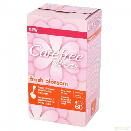 Carefree Breeze Fresh Blossom: Wkładki higieniczne (60 sztuk)