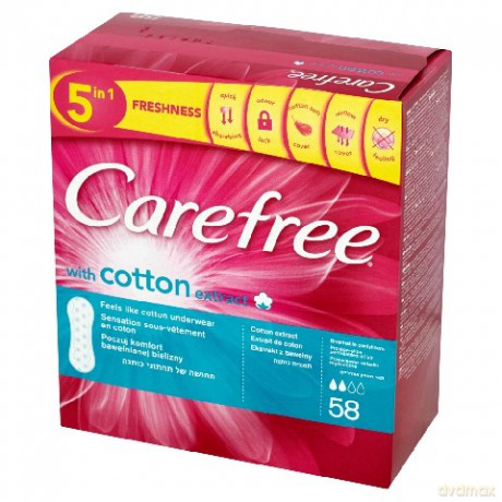 Carefree Cotton: Wkładki higieniczne (58 sztuk)