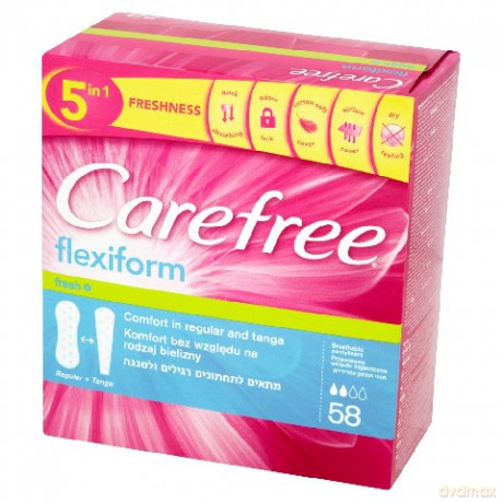 Carefree Flexiform Fresh: Wkładki higieniczne (58 sztuk)