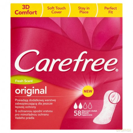 Carefree Orginal Fresh: Wkładki higieniczne (58 sztuk)