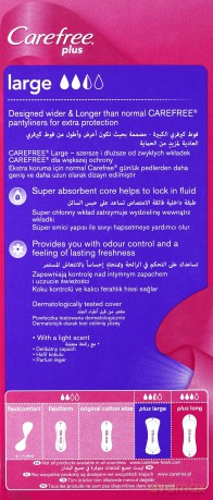 Carefree Plus Large: Wkładki higieniczne (20 sztuk)