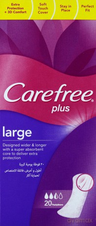 Carefree Plus Large: Wkładki higieniczne (20 sztuk)
