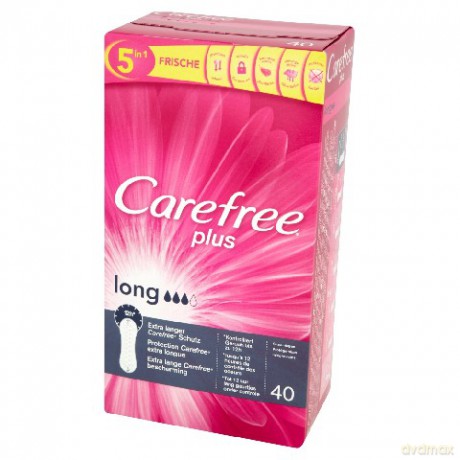 Carefree Plus Long: Wkładki higieniczne (40 sztuk)
