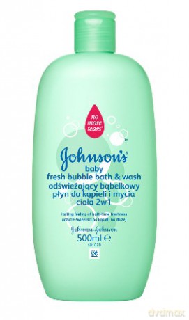 Johnson&Johnson Baby: Płyn do kąpieli - Bąbelkowy (odświeżający) 2w1, 500 ml