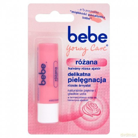 Johnson&Johnson Bebe: Pomadka ochronna do ust - różana 4,9 g