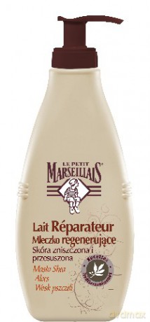 Le Petit Marseillais: Mleczko do ciała regenerujące - Masło Shea, Aloes, Wosk Pszczeli 250 ml
