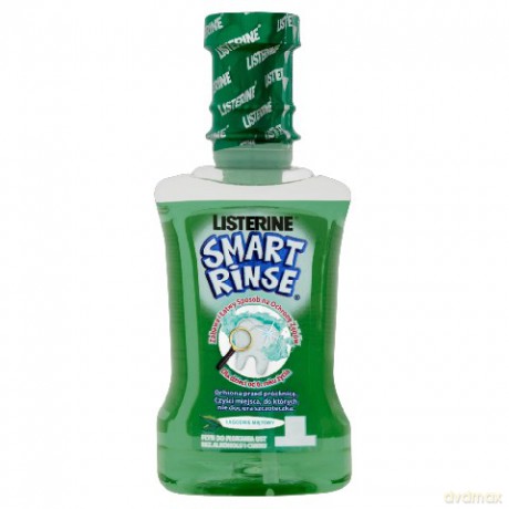 Listerine Smart Rinse: Płyn do płukania jamy ustnej dla dzieci 250 ml (miętowy)