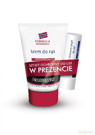 Neutrogena Formuła Norweska: Krem do rąk suchych bezzapachowy 50 ml + sztyft gratis