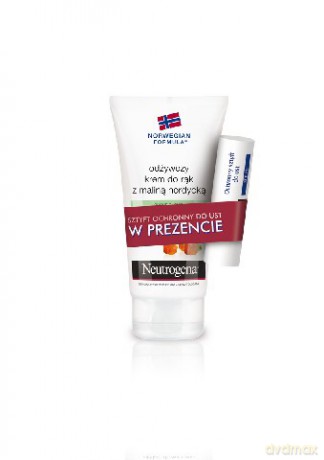 Neutrogena Formuła Norweska: Krem do rąk z maliną nordycką 75 ml +sztyft gratis