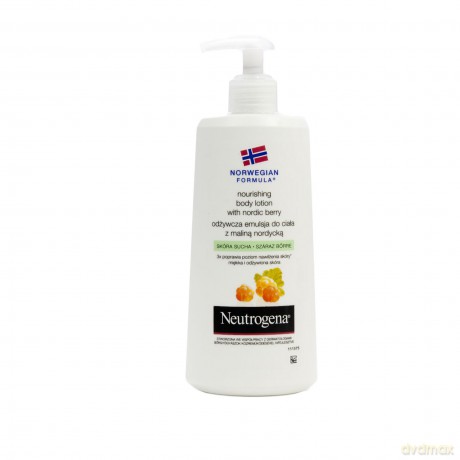 Neutrogena Formuła Norweska: Odżywcza Emulsja do ciała z maliną nordycką do skóry suchej 250 ml