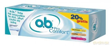 O.B.Pro Comfort: Normal (8 sztuk) + Pro Comfort Super (8 sztuk) +Pro Comfort Mini (8 sztuk)