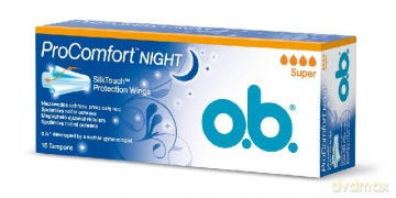 O.B.ProComfort Night Super: komfortowe tampony (16 sztuk x 6)